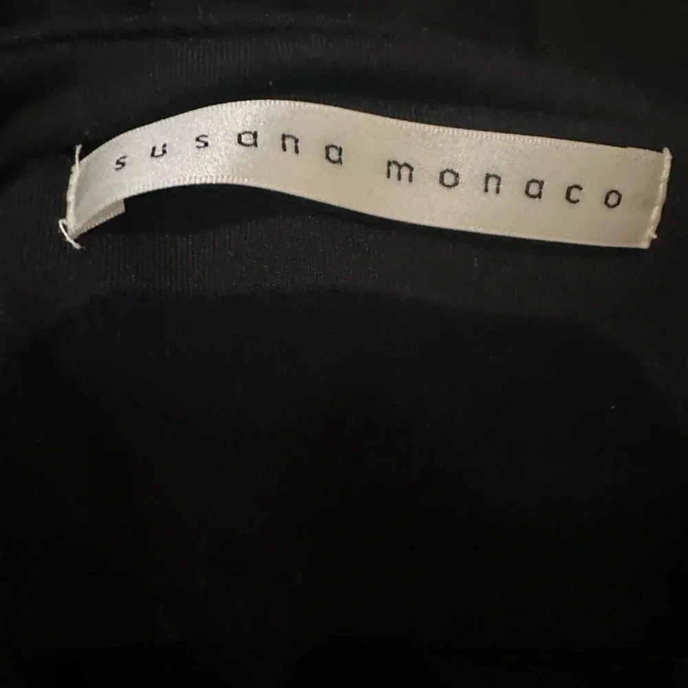 Susana Monaco black stretchy dress G-10 - Picture 2 of 4